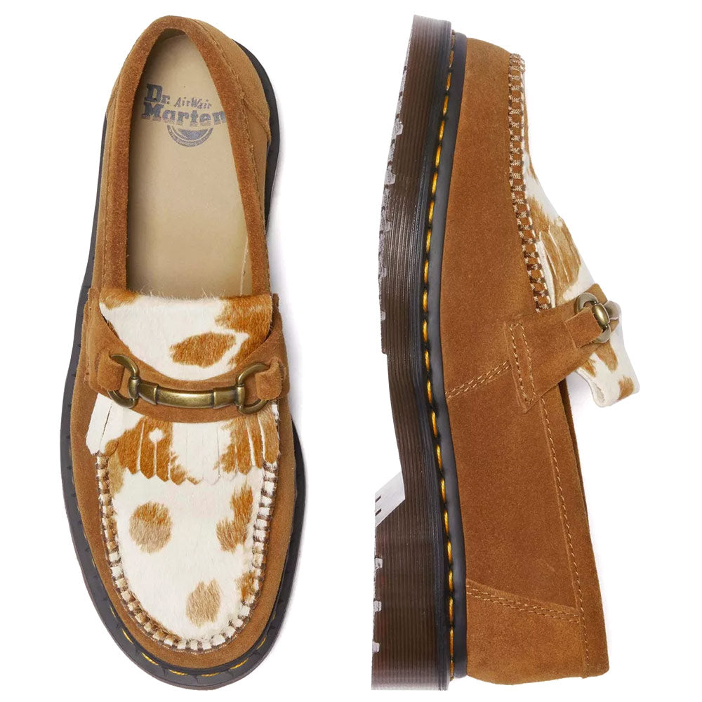 Adrian Snaffle Hair-On Cow Print Kiltie Loafers 'Pecan Brown / Jersey Cow Print Repello Calf Suede / Hair On'