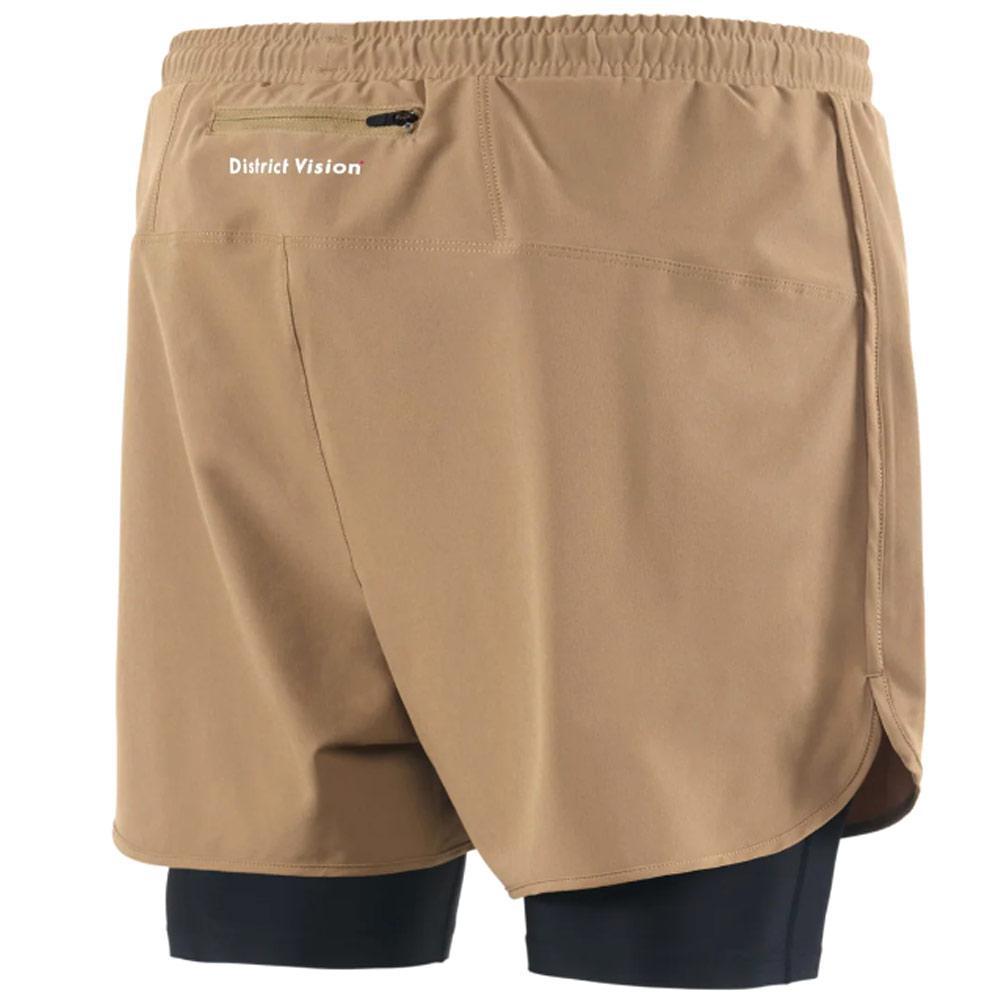 District Vision | Layered Pocketed Trail Shorts 'Morel / Black'
