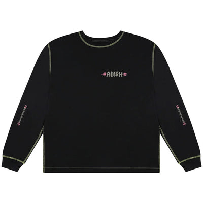 Tatreez Logo Contrast Stitched Long Sleeve Shirt 'Black'