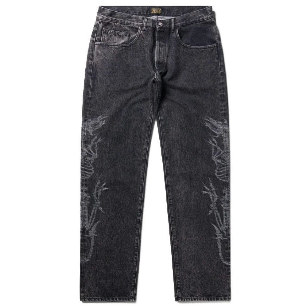 ARIES | Lasered Dragon Batten Jean 'Black'