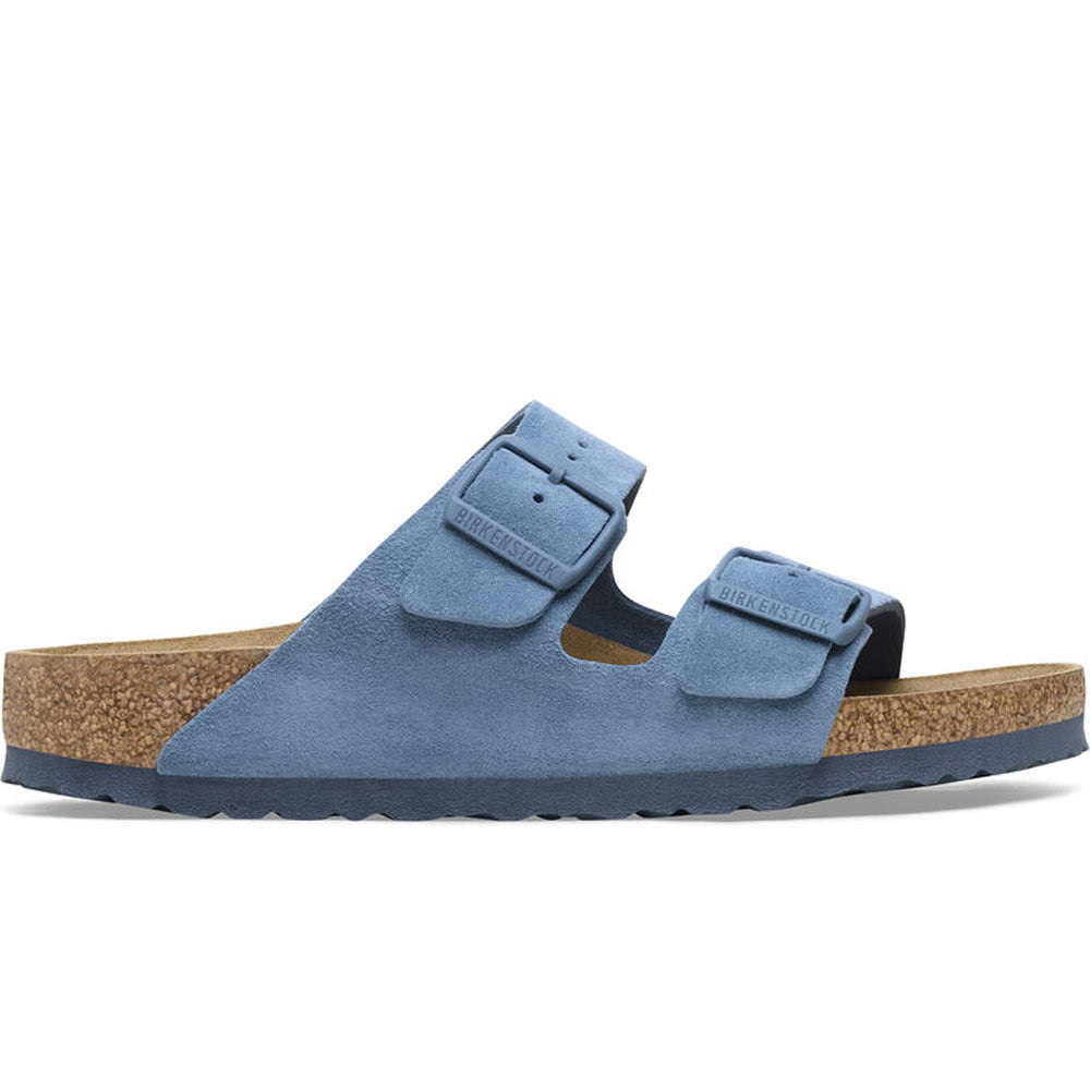 Arizona Soft Footbed Suede Leather Slippers 'Elemental Blue'