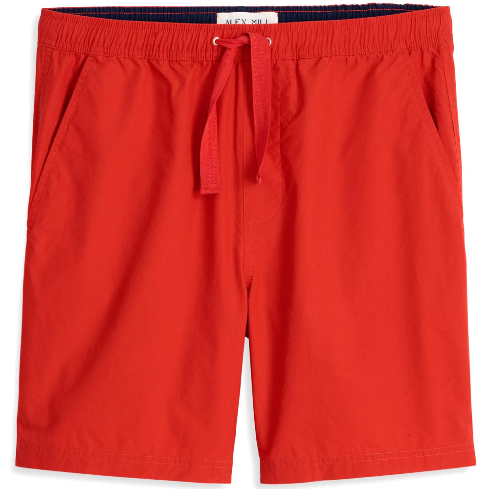 Saturday Shorts In Japanese Poplin 'Red / Navy'