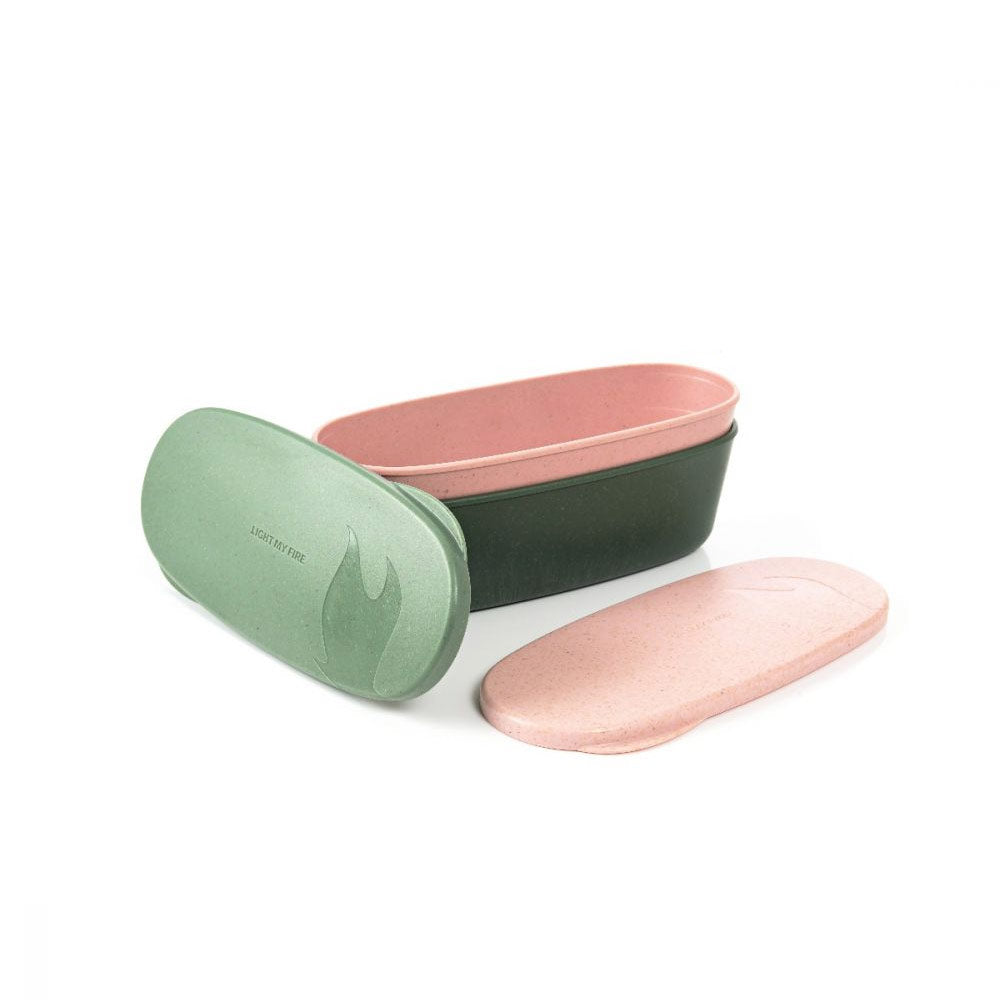 SnapBox Oval BIO 2-Pack 'Sandy Green / Dusty Pink'