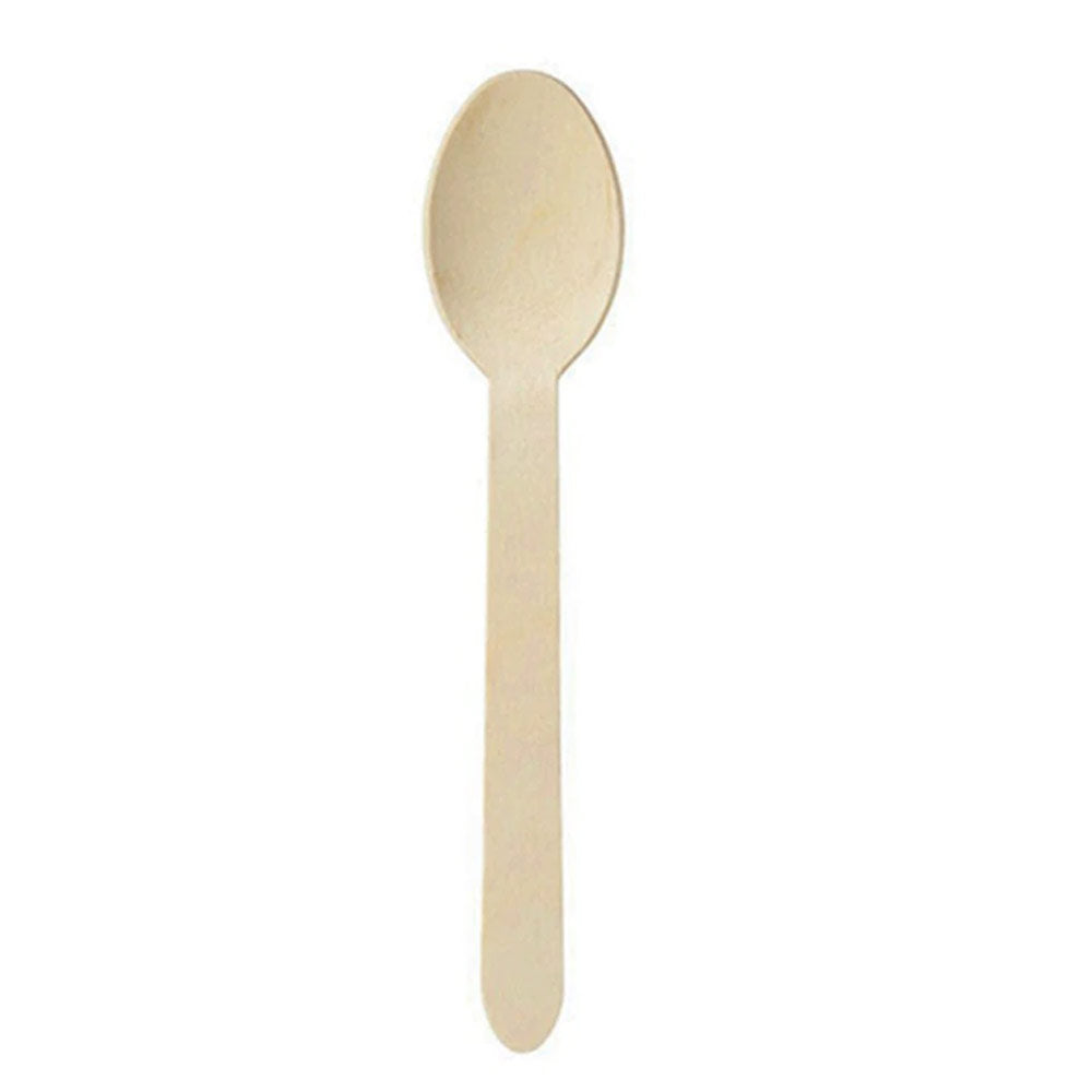 Disposable Birch Spoon - 100pcs