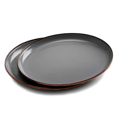 Enamelware Dining Collection - Salad Plate Set 'Slate Gray'