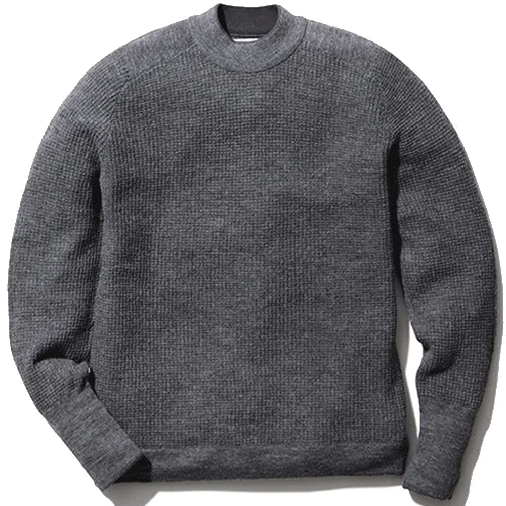 Inoue Brothers Waffle Mock Neck Sweater 'Gray'