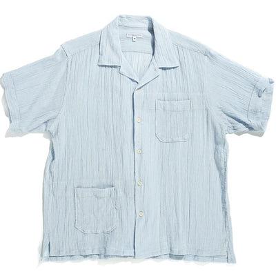 Camp Shirt 'Light Blue Cotton Crepe'