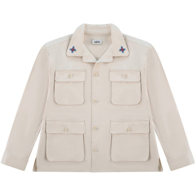 Qurs Flap Pockets Overshirt 'Off White'